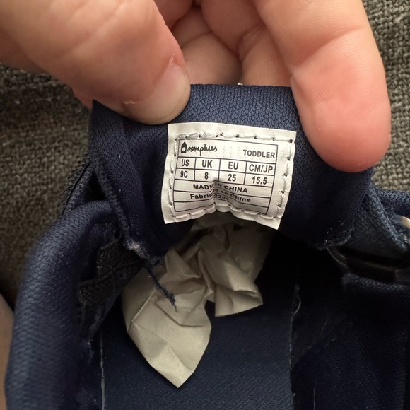 Oomphies Blue Sneakers with Velcro Strap and Canvas Upper - Picture 5 of 5